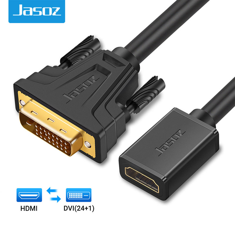 Jasoz HDMI to DVI   DVI D 24 + 1 Male t..